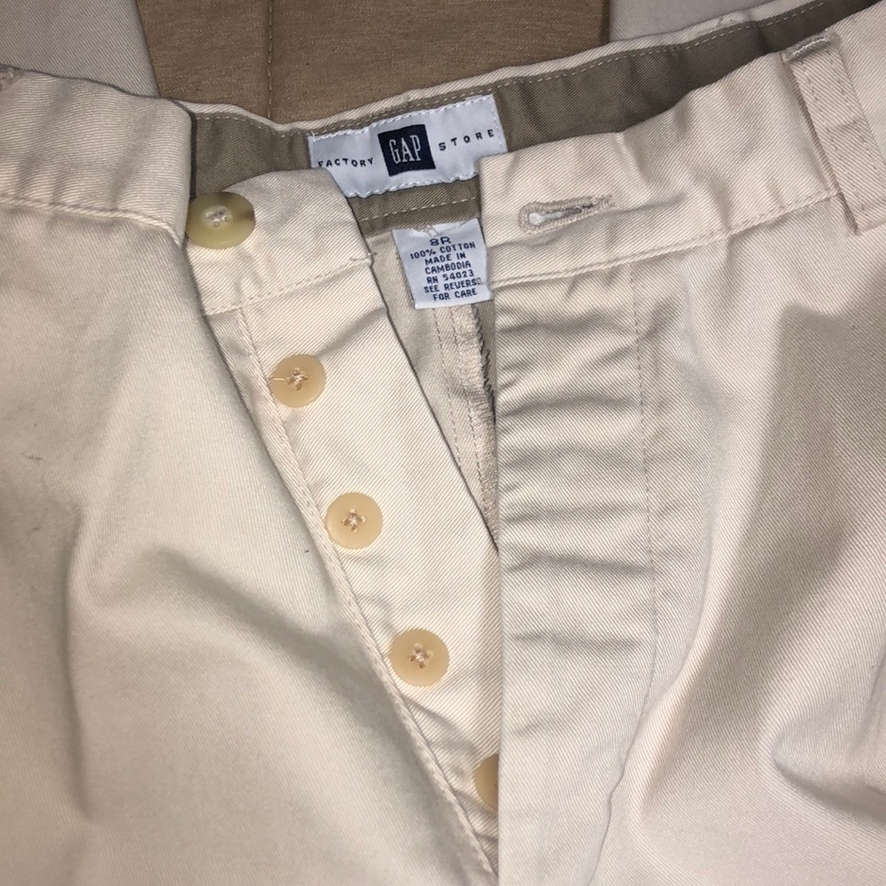 Vintage Gap 5 button fly 8R cotton pants cream